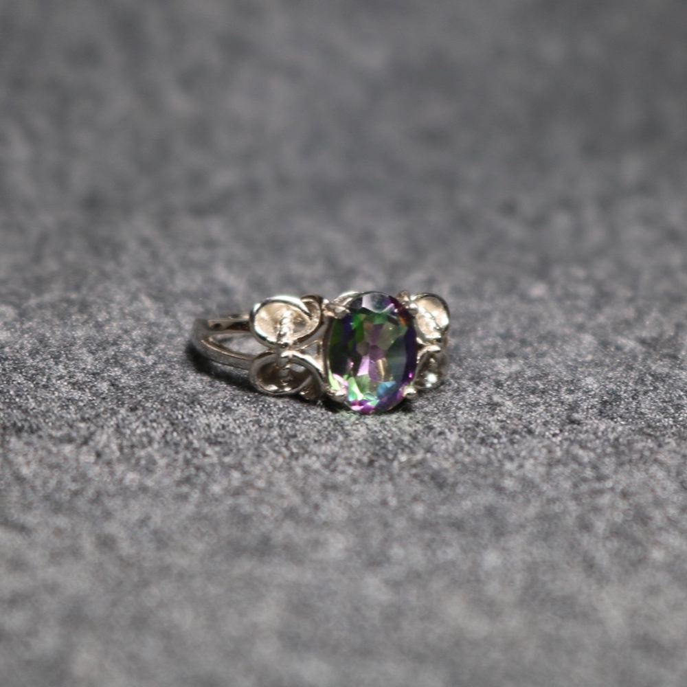 925 Sterling Silver Multi Colored Lab Created Top… - image 3